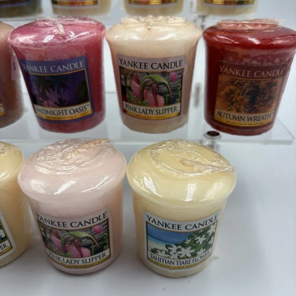 Vtg New 18 Assorted Yankee Candle 1.75oz Votives All Wrapped Rare Scents Retired
